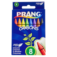 Prang Crayons - Standard Size - 8 Assorted Colours - 8 Pack-Crayons with unique formula that is safer, smoother and more colourful experience