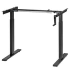 Ezywork Manual Standing Desk Frame - Hand Crank - Black-Height Adjustment Range: 27.6" - 46.5" (70cm - 118cm)