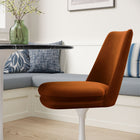 Modway Lippa Swivel Dining Performance Velvet Side Chair - White Rust-Removable Seat Cushion