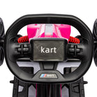 Aosom 12V Kids Electric Go Kart for 3-8 Year Olds - Pink-Move forward and reverse for creative exploration 