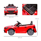 Aosom 12V Mercedes SLC 300 Kids Electric Ride-on Car with Remote Control - Red-Dual 30W motors provide a thrilling ride 