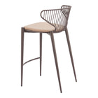 Zuo Silues Counter Stool - Taupe/Brown - Set of 2-6