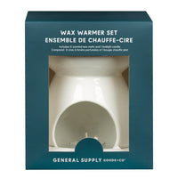 General Supply Goods + Co Wax Warmer Set-Includes ceramic wax warmer, 6 wax melts, and tealight candle