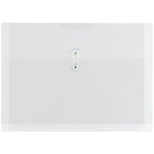 JAM Paper Plastic Envelopes with Button and String Tie Closure, Letter Booklet, 9.75 x 13, Clear Poly, 12 Pack (218B1CL)-Clear