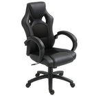 HOMCOM Racecar Style Office Chair-Comfortable design with soft PU leather, padded seat providing extra comfort