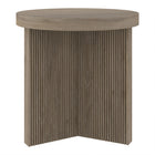 Hudson&Canal Holm 22"W Round Side Table - Antiqued Grey Oak-Tabletop features a weight capacity of 50 lbs