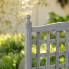 Outsunny Raised Garden Bed with Trellis for Climbing Vines - Grey-Waterproof painting for outdoor use
