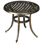 Outsunny Outdoor Aluminum Coffee Side Table - Bronze-This versatile side table adds a touch of vintage charm to your outdoor space 