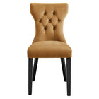 Modway Silhouette Performance Velvet Dining Chairs - Cognac - 2 Pack-8