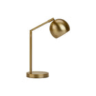 Monarch Specialties - Luminaire - 19 po H Lampe De Table - Métal D'Or - Abat-Jour Doré - Contemporain-Cette lampe de table contemporaine d'inspiration rétro, d'une hauteur de 19 pouces, dotée d'une solide base en métal doré et d'un abat-jour doré en forme de globe fixé à l'aide d'un support flexible pour un angle d'éclairage réglable, est destinée à éclairer un bureau, un salon ou une chambre à coucher