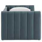 Modway Veyla Channel Tufted Performance Velvet Twin Daybed with Trundle - Cadet Blue-9
