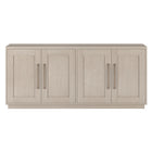 Hudson&Canal Tillman 68" Rectangular Buffet Table - Alder White-Features 4 doors with two storage cabinets and adjustable shelves
