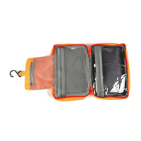 TUCCI Italy Hanging Toiletry Bag for Travelling - Burnt Orange-Water‑Resistant Material - protects toiletries from spills and moisture