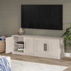 Hudson&Canal Thornwell TV Stand for TV's up to 78" - Alder White-Product Dimensions: 15.75" L x 70" W x 24" H