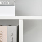 HOMCOM 6-Tier Geometric Wooden Bookcase - White-Assembly Required