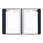 Brownline 2027 Twin Wire Daily Planner - 8" x 5" - Assorted-Each page has 3 blocks for reminder notes and calls
