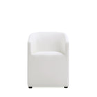 Manhattan Comfort Anna Round 23.23" Modern Faux Leather Upholstered Dining Armchair - Cream - Set of 2-Weight Capacity: 300 lb