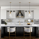 Hudson&Canal Ambrose 8.63" Wide Pendant with Glass Shade - Brass/Clear-Includes an adjustable 8 ft. cord, compatible with existing dimmer switches, bulbs not included