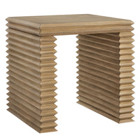 Modway Canto Square 24" Stacked Design End Table - Weathered Oak-Square Side Table
