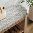 Modway Ashby 45" Geometric Upholstered Bench - Natural/Geometric-Rounded Edges and Corners
