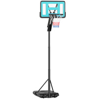 Soozier Fully Adjustable Basketball Hoop Outdoor-Height adjusts from 57.5"-92.9" (146-236 cm), quick latch fixation for easy setting