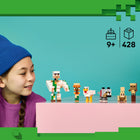 LEGO Minecraft Chicken Jockey Desert Attack-Baby husk, chicken, rabbit, baby villager, baby wolf, iron golem