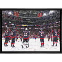 Carolina Hurricanes Celebration - Framed Canvas - 31" x 22"-Premium canvas print with gallery-wrapped edges