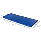 Soozier Folding Gymnastics Tumbling Mat - Exercise Mat with Carrying Handles - Dark Blue - 4' W x 10' L x 2" D-Non-absorbent PU leather surface, fire-retardant, puncture, and mildew resistant 