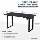 MotionGrey Ergo2 Pro Adjustable Electric Standing Desk with Memory Settings - 55" x 28" - Black Top - Black Frame-Industry Leading - The MotionGrey Black Standing desk has an extended height range from 73cm to as high as 118cm. The MG keypad can set your favorite sitting and standing heights, then simply press on the saved setting to return to that position.