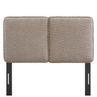 Modway Lindee Boucle Fabric Twin Headboard - Oatmeal-7 Mounting Positions