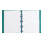 Blueline MiracleBind 150 Page Notebook, 9-1/4 x 7-1/4, Turquoise-Twin-wire binding with lizard-like cover