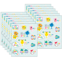 Carson Dellosa Happy Place Motivators Motivational Stickers - 12 Packs of 72-Cheerful art and motivating messages are perfect for rewarding students for good work