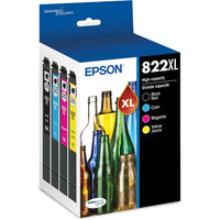 Epson 822 DURABrite Ultra Ink Cartridge Combo Pack - High Capacity - Black/Colour-Epson printing system is specifically designed to be used with Epson Genuine Cartridges. Use of non-genuine ink could cause damage not covered under the printer’s limited warranty.