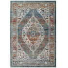 Modway Tribute Camellia Distressed Vintage Floral Vintage Medallion Area Rug - 8 ft W x 10 ft L - Multicolored-Distressed Vintage Floral Vintage Medallion Area Rug