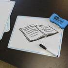 Flipside Products Two-Sided Dry Erase Learning Mat - 9" x 12" - Letters & Numbers - Pack of 24-An affordable alternative to traditional hardbacked dry erase boards, providing the same functionality without breaking the bank