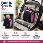Vangoddy Padded Camera Shoulder Bag - Light Pink-Compact 7.5" L x 6.5" W x 4.8" H design provides protection without unnecessary bulk