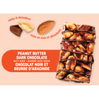 Pick Me Up Provisions Dark Chocolate Nut Bar - 20 g - Peanut Butter - 20 Pack-Only 100 calories and 3g of sugar per serving