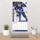 DateWorks 2026 16-Month Wall Calendar - 12" x 12" - Toronto Maple Leafs - Bilingual-Features monthly pages for January to December 2026, as well as the last 4 months of 2025