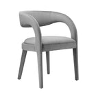 Modway Pinnacle Performance Velvet Dining Chair - Grey - 2 Pack-Weight Capacity: 330 lbs.