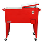 Permasteel 80 Quart Patio Cooler - Red-Powder Coated Steel Construction