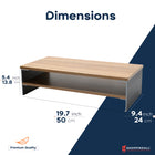 ShoppingAll 2-Tiers Wooden Monitor Stand Riser with Storage Organizer - Walnut - 5 Pack-Ergonomic & Sturdy: Elevate your monitor or laptop to an ideal height, alleviating neck and back strain. With its robust construction, the SA-MS3 promises a heavy-weight support, ensuring stability for your devices.