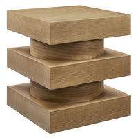 Modway Perpetuate Totem End Table - Caramel Ash-Totem Side Table