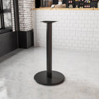 Flash Furniture 24'' Round Cast Iron Restaurant Table Base with 4'' Dia. Bar Height Column, Black-Round Base Configuration