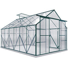 Outsunny 12' x 8' Aluminium Polycarbonate Greenhouse with Adjustable Roof Vent- Spacious walk-in greenhouse for growing flowers, vegetables, and fruits
 