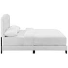 Modway Amelia Upholstered Fabric Full Bed - White-Wood Frame/LVL Slats/MDF Headboard