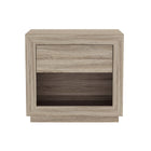 Manhattan Comfort Soren 26" Contemporary 1-Drawer Nightstand - Natural Oak-Crafted with high-quality wood grain laminate, offering the look of natural wood with enhanced durability