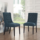 Modway Baronet Fabric Dining Chair - Azure - 2 Pack-Dense Foam Padding for Comfort