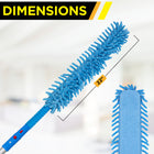Gritt Commercial 22" Flexible Wand Duster with Microfiber and Chenille Sleeve - 3 Pack-Easily traps and removes dirt and dust