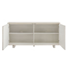 Modway Foundry Woven Design Buffet Storage Cabinet - 71" - White Wash-8