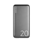 LOGiiX Piston Power 20000 mAh Aluminium Power Bank - Graphite Grey-Features a 20W USB Type-C port with USB Power Delivery for fast charging